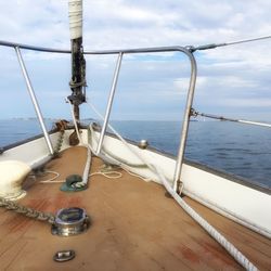 View of sea against cloudy sky