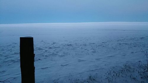 Scenic view of snow covered landscape