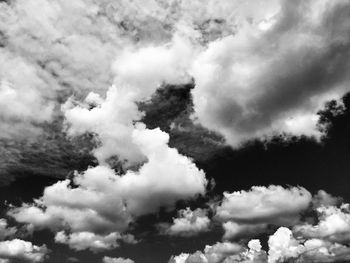 Low angle view of cloudy sky