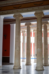 Athens, greece - febr 14, 2020. the inner courtyard of the zappeio hall. stately hall built in 1880