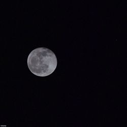 Low angle view of moon in sky