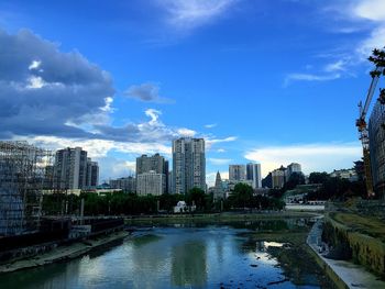 River with cityscape in background