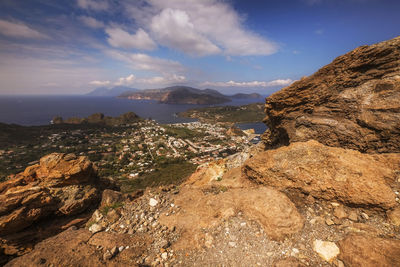 Scenic view of mountain against sky