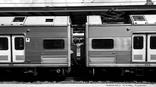 Train at railroad station