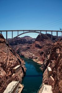 Bridge over river against sky