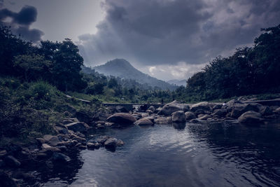 Scenic view of river against sky