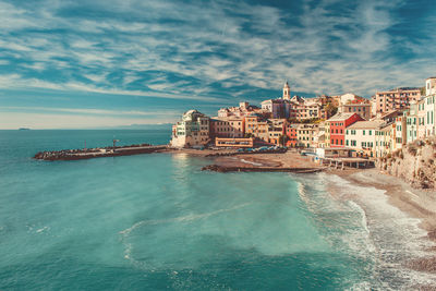 View of old town by sea