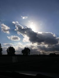 Scenic view of landscape against cloudy sky