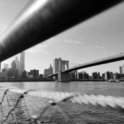 Low angle view of bridge against sky