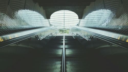 View of escalator