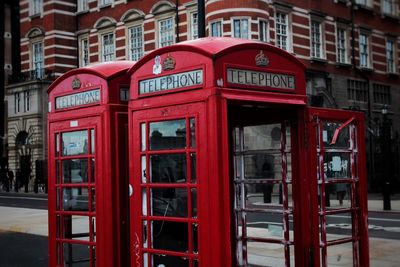 City street with text in background