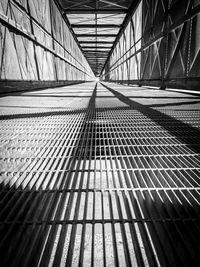 Street lights on tiled floor