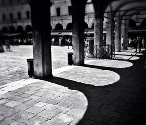 Architectural columns in city