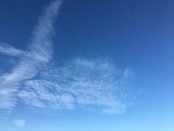 Low angle view of vapor trail in sky