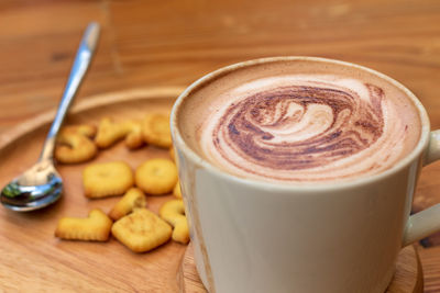 Close-up of coffee on table