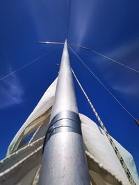 Low angle view of building against blue sky