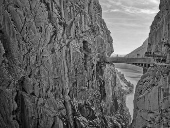 Panoramic view of river amidst mountains