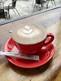 Coffee cup on table