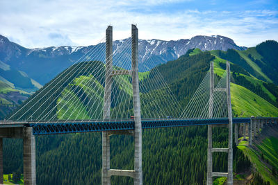 Guozigou bridge is a cable-stayed bridge located in xinjiang, china.