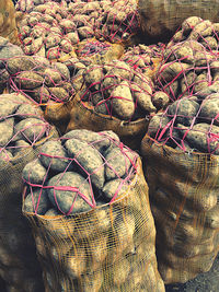 High angle view of dried for sale in market