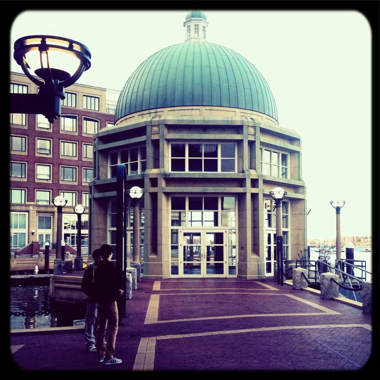 architecture, building exterior, built structure, walking, clear sky, men, dome, rear view, city, person, street, full length, facade, lifestyles, city life, incidental people, day, outdoors, travel destinations