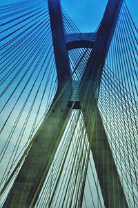 Low angle view of built structure against blue sky