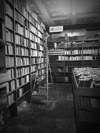 Stack of books in building