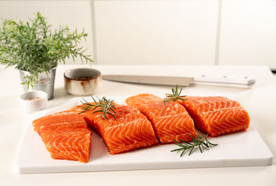 Close-up of food on table