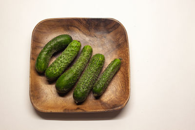 High angle view of vegetables on cutting board