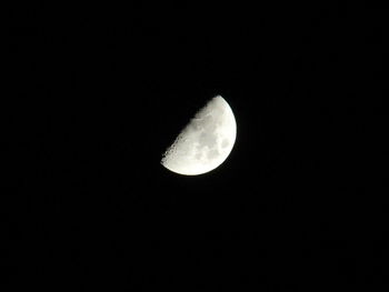 Low angle view of moon in sky