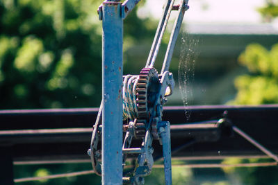 Close-up of rusty chain