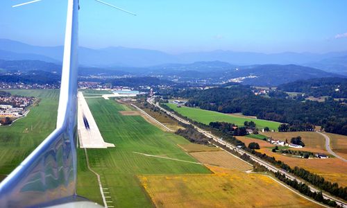 High angle view of landscape against sky