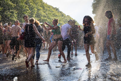 Group of people in water