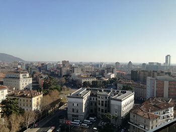 High angle view of city