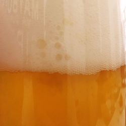 Close-up of beer glass