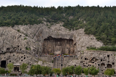 View of castle on mountain