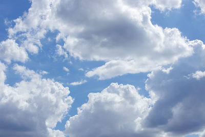 Low angle view of clouds in sky