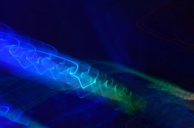 Illuminated lights at night