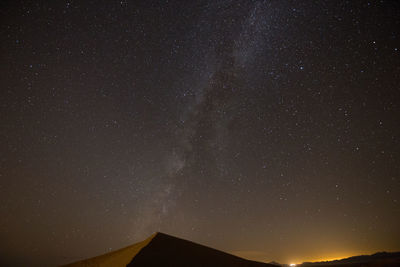 Low angle view of star field at night