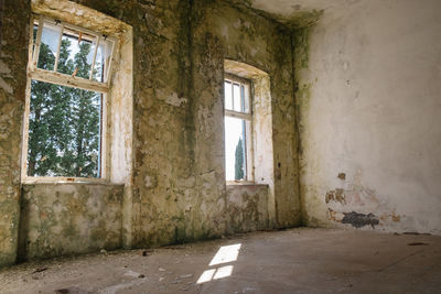 Interior of abandoned building