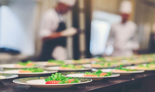 Food on table in restaurant