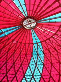 Low angle view of patterned ceiling