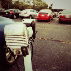 Cars parked at roadside