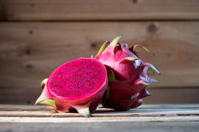 Close-up of strawberry on table