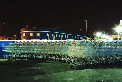 View of illuminated lights at night