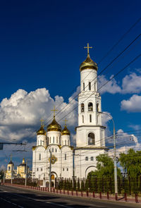 View of historical building against blue sky