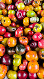 Full frame shot of oranges in market