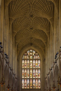 Low angle view of ceiling in church