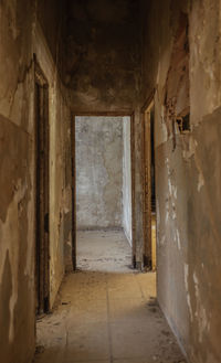 Corridor in abandoned building