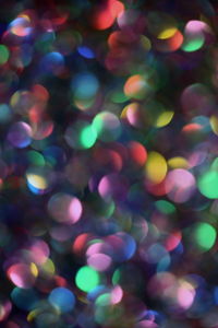 Defocused image of lights